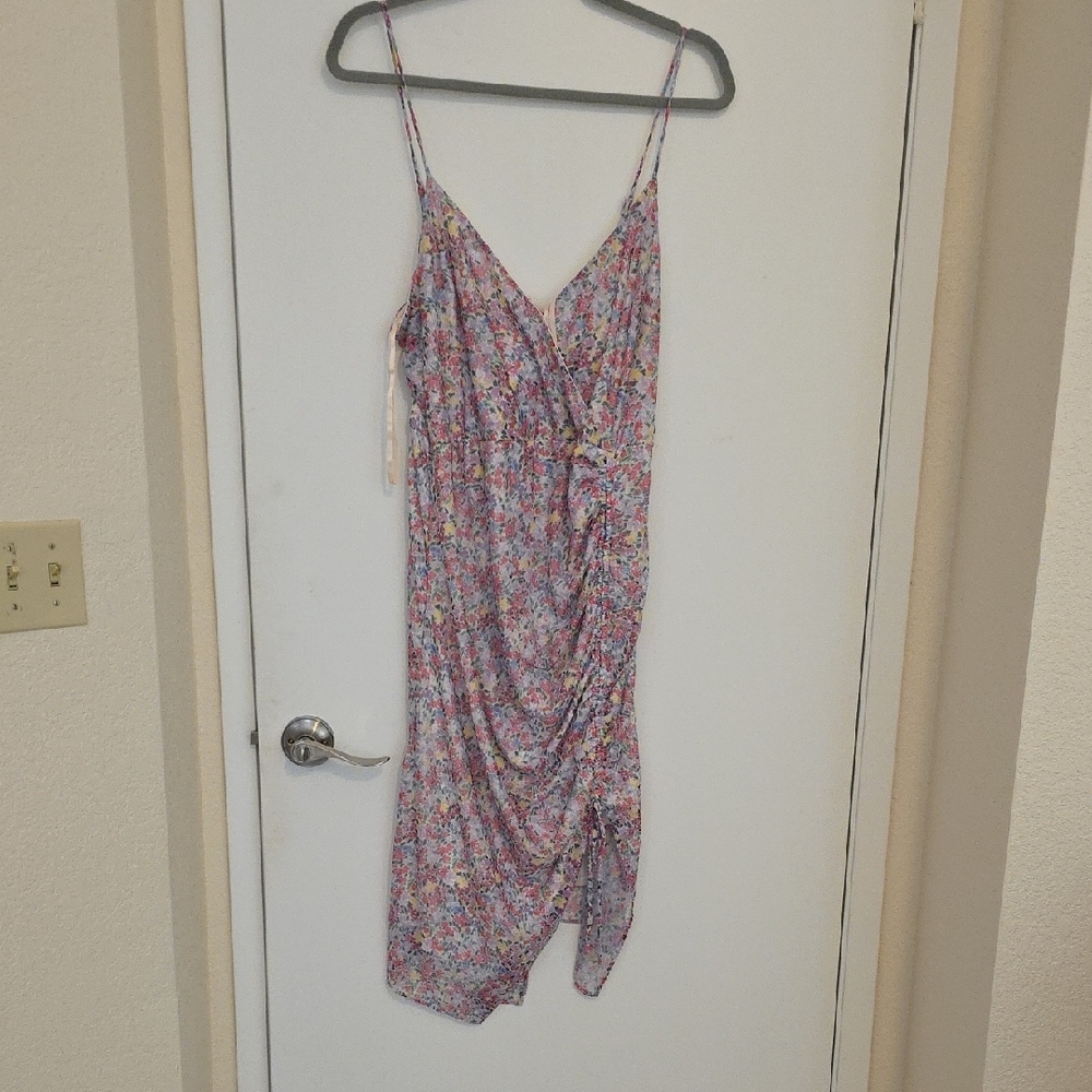 BCBGeneration Purple Asymmetrical Slip Dress